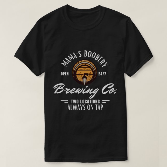 Mamma Boobery Breastishing New mamma Brewi T Shirt (Design framsida)