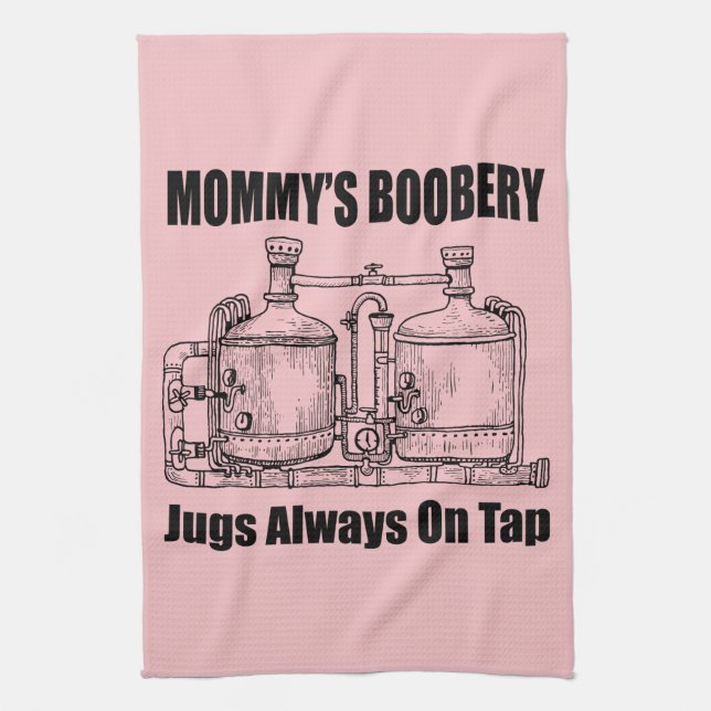 Mamma Boobery Jugs Always On Tap Kökshandduk (Vertikal)