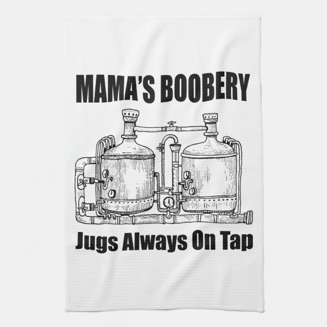 Mamma Boobery Jugs Always On Tap Kökshandduk (Vertikal)