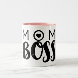 MAMMA BOSS Modern typsnittskrift Trendig Chic Två-Tonad Mugg