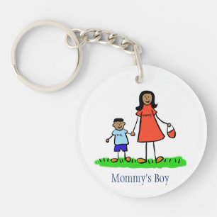 Mamma Boy Family Art-Anpassningsbarna Keychain