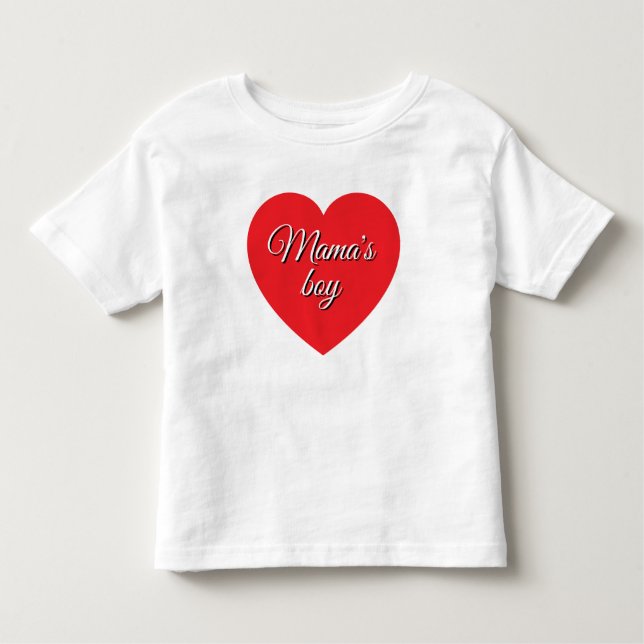 Mamma Boy Heart Kids' T-Shirt (Framsida)