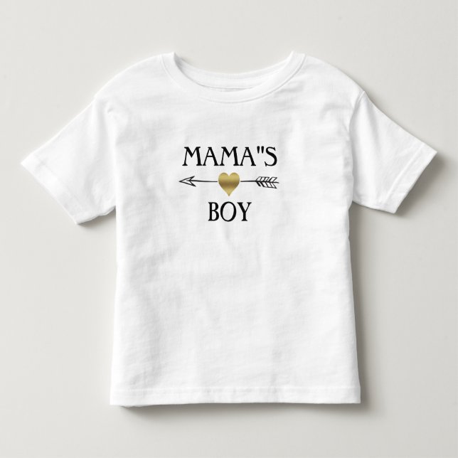 Mamma Boy med Arrow och Heart Tee Shirt (Framsida)