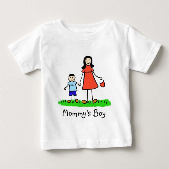 Mamma Boy Mor och Son Anpassningsbar Family Art Sh Tee (Framsida)