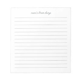 Mamma Brain Dump List Anteckningsblock