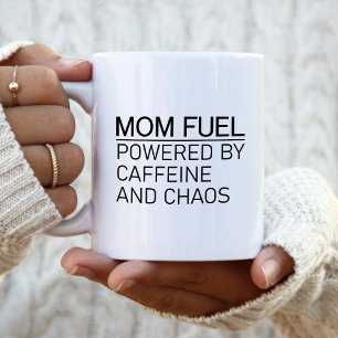 Mamma bränsle med Caffeine och Chaos Kaffemugg
