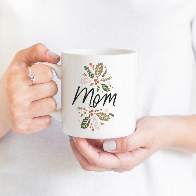 Mamma Bright Holly-julskript Kaffemugg (Skapare uppladdad)