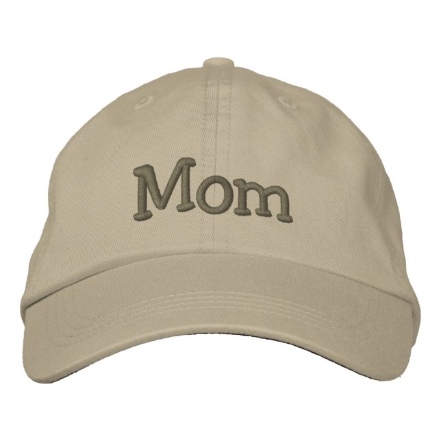 Mamma broderade baskåpa (Baskåpa) / Hat Khaki Broderad Keps (Framsida)