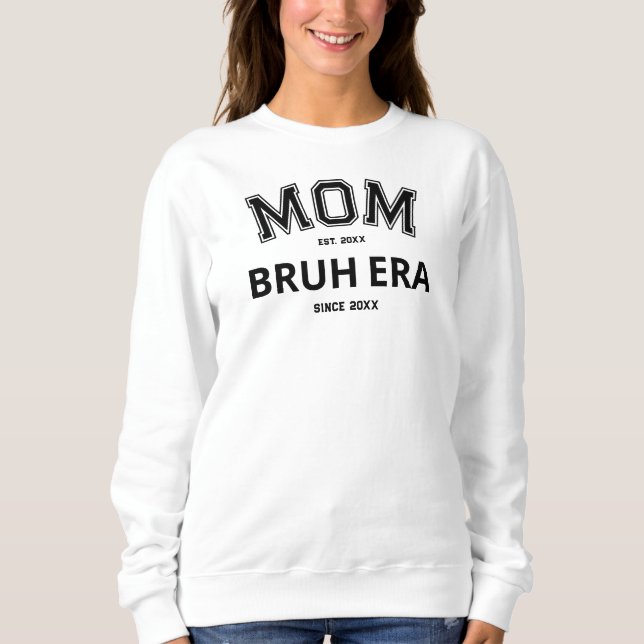 Mamma Bruh Era-Anpassningsbarna Svartvit Logotyp,  T Shirt (Framsida)