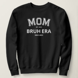 Mamma Bruh Era-Anpassningsbarna, vit Logotyp, svar T Shirt