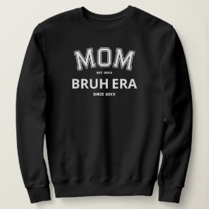 Mamma Bruh Era-Anpassningsbarna, vit Logotyp, svar T Shirt