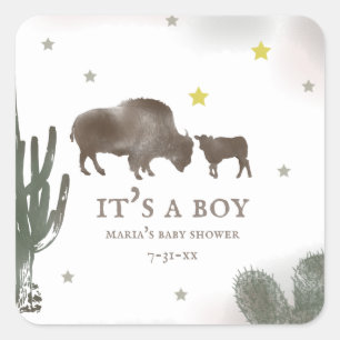 Mamma Buffalo Cactus Boy Babykläder etikett