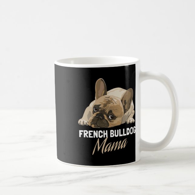 Mamma Bulldog Bull Dog Älskare Kaffemugg (Höger)