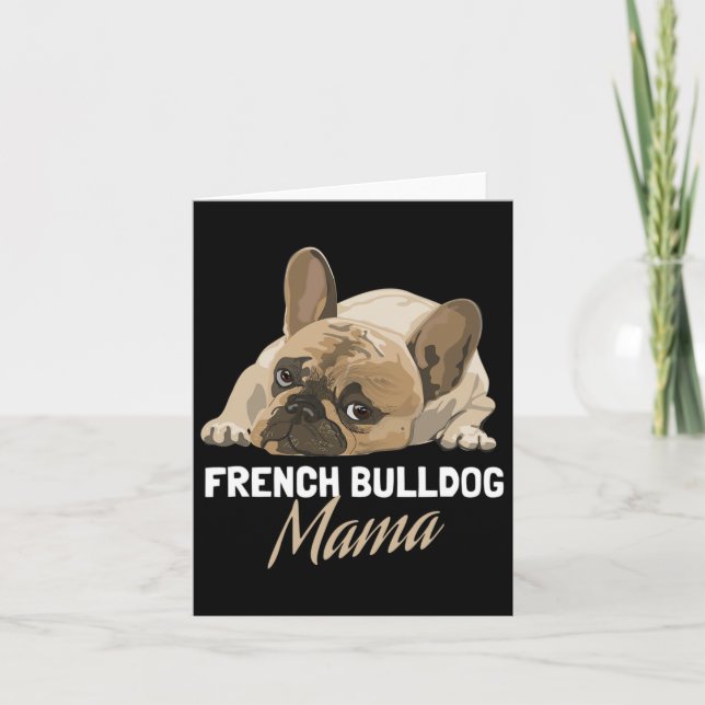 Mamma Bulldog Bull Dog Älskare  Kort (Framsida)