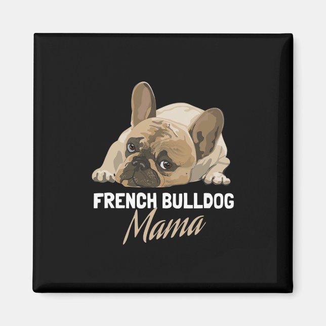 Mamma Bulldog Bull Dog Älskare Magnet (Framsidan)