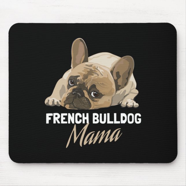Mamma Bulldog Bull Dog Älskare Musmatta (Framsidan)