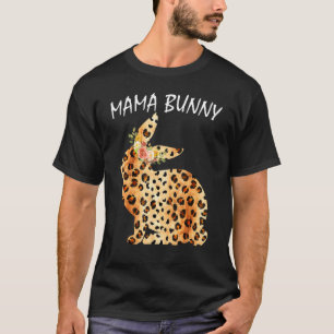 Mamma Bunny Coola Leopard Rabbit Mamma Skriv ut Ly T Shirt
