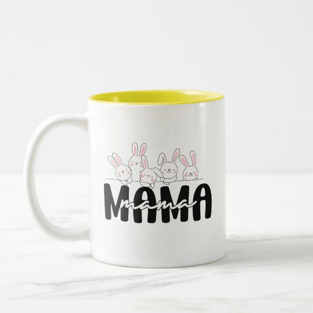 Mamma Bunny Mugg - Cute Family Rabbit Gift (Vänster)
