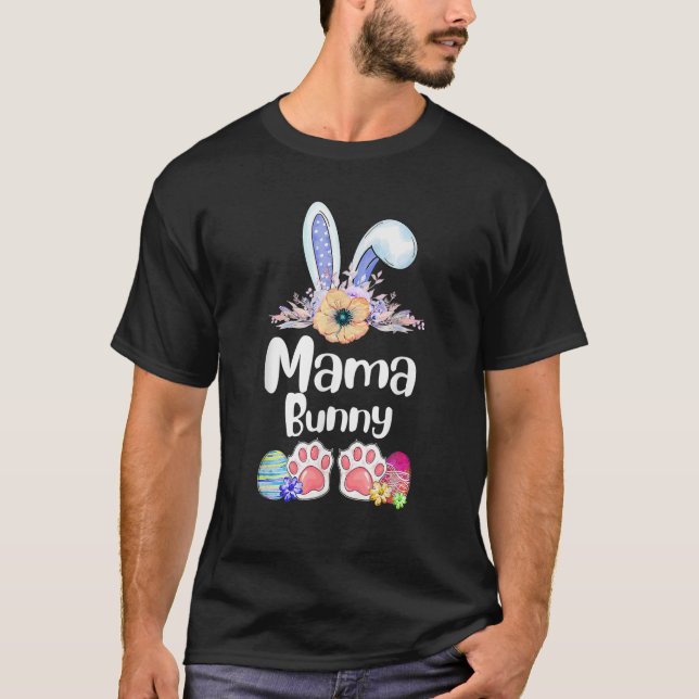 Mamma Bunny Påsk Day Matching Family Påsk Mamma W T Shirt (Framsida)