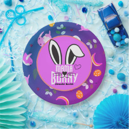 mamma bunny påsk elegant, enkel söt familj