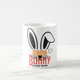 mamma bunny påsk elegant, enkel söt familj kaffemugg