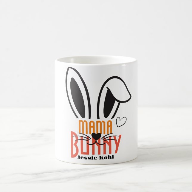 mamma bunny påsk elegant, enkel söt familj kaffemugg (Center)
