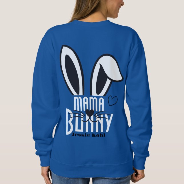 mamma bunny påsk elegant, enkel söt familj t shirt (Baksida)