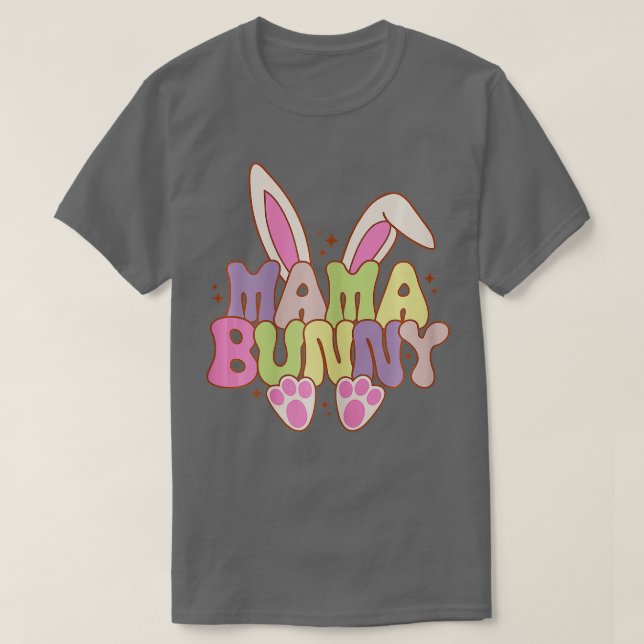 Mamma Bunny Rabbit Öron Glad påsk Day Women Kids T Shirt (Design framsida)