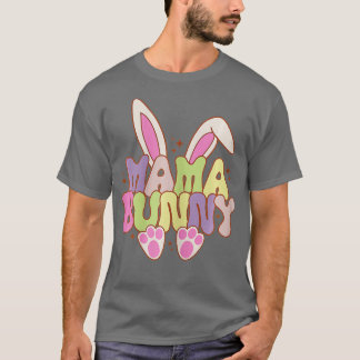 Mamma Bunny Rabbit Öron Glad påsk Day Women Kids T Shirt