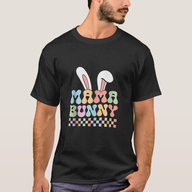 Mamma Bunny Shirt Mamma Womens Gravid Matching Fam T (Framsida)