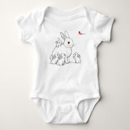 Mamma Bunny & Spädbarn Baby Bodykostym T Shirt