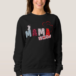 Mamma Bunny Sweatshirt - Cute Heart Patchwork T Shirt