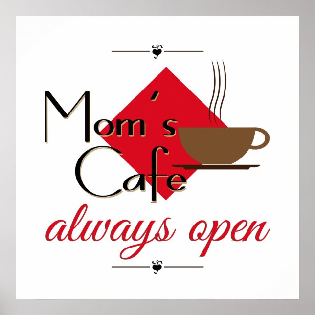 Mamma Cafe Always Open Poster (Framsidan)
