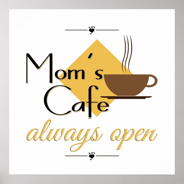 Mamma Cafe Always Open Poster (Framsidan)
