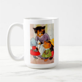 Mamma Cat, Kittens får Redo till vintagen i skolan Kaffemugg