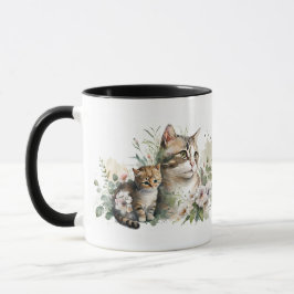 Mamma Cat med Kitten Mugg