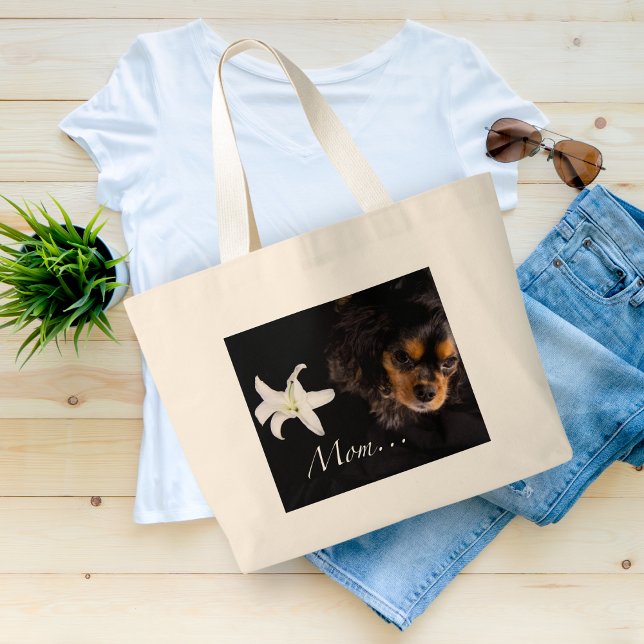 Mamma…Cavalier King Charles Spaniel Jumbo Tygkasse (Skapare uppladdad)