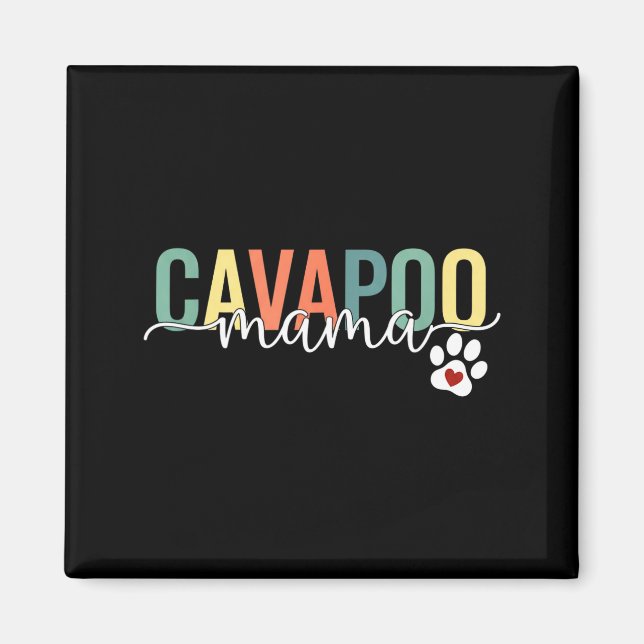 Mamma cavapoo mamma hund mamma cavapoo mors dag  magnet (Framsidan)