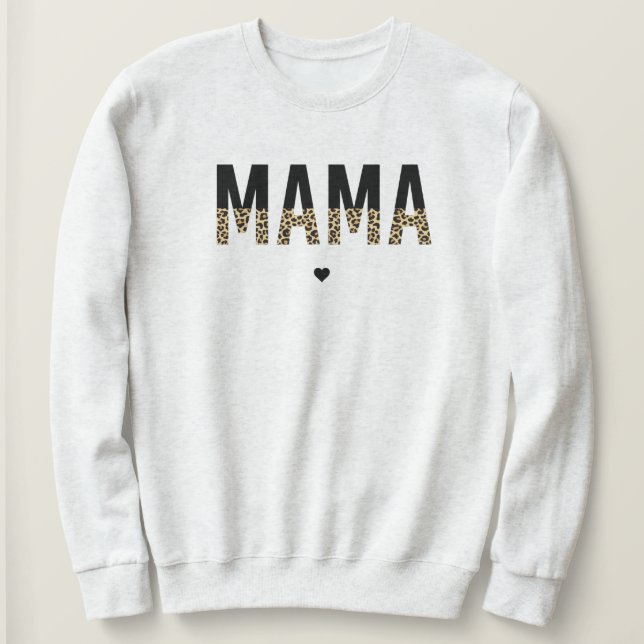 Mamma Cheetah-trycktypografi för Mamma T Shirt (Design framsida)