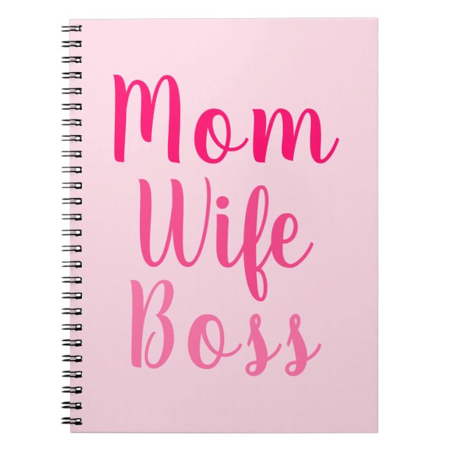 Mamma chef gradient rosa anpassningsbar-skript sny anteckningsbok (Framsidan)
