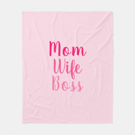 Mamma chef gradient rosa anpassningsbar-skript sny fleecefilt