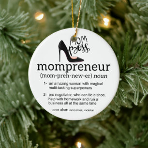Mamma Chef Mompreneur Julgransprydnad Keramik
