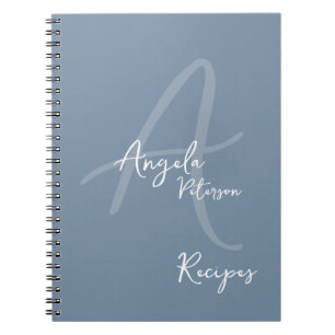 Mamma Chef Recipes Dusty Blue - bärbar dator Anteckningsbok