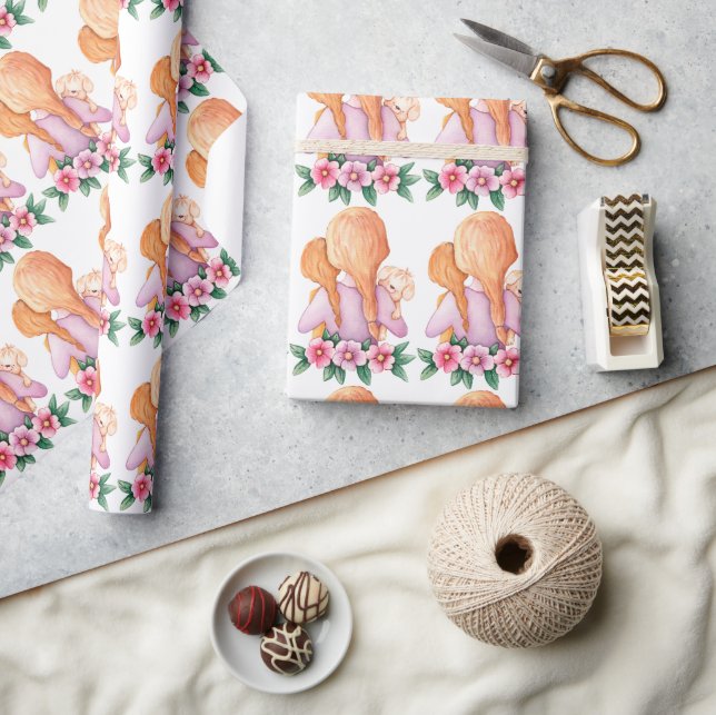 Mamma Child Puppy Mors dag Presentpapper (Hantverk)