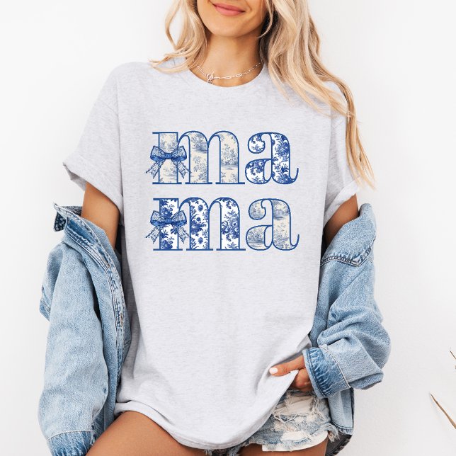 Mamma Chinoiserie Coquette Bow Mors dag T-Shirt (Skapare uppladdad)