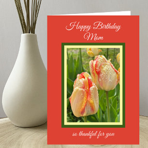 Mamma Christian Birthday Tulips för Mamma Card Kort