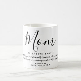 Mamma-citat för eleganten Feminskrift  Kaffemugg