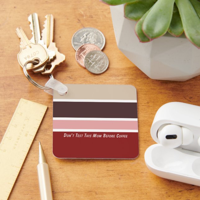 Mamma-citat för kvinnlig Rand-kaffe Nyckelring (Skrivbord)