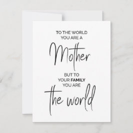 Mamma citat, gåva till mors dag eller födelsedag julkort