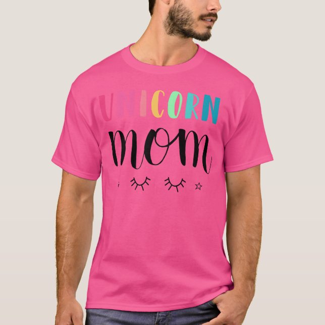 Mamma-citat med enhörningsdesign vänner t shirt (Framsida)
